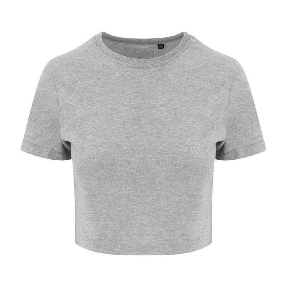 Awdis Womens/Ladies Girlie Cropped T-Shirt / Heather Grey